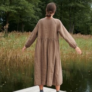Linenfox Margo Dress XS Cacao Brown